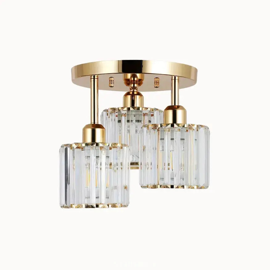 Leïva — Plafonnier moderne en verre trois lumières
