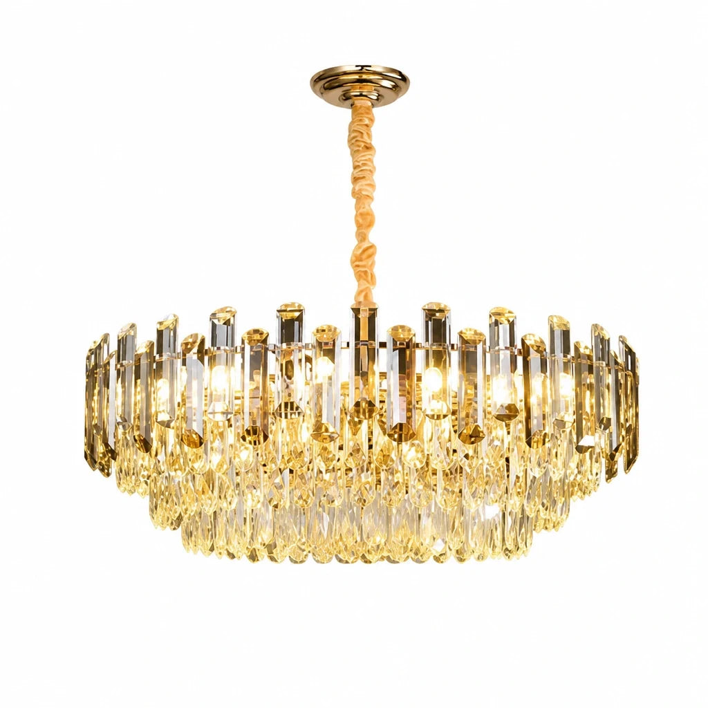 Grand Lustre Couronne en Cristal K9 – Modèle Aurentia (LA MAISON CLARTE)
