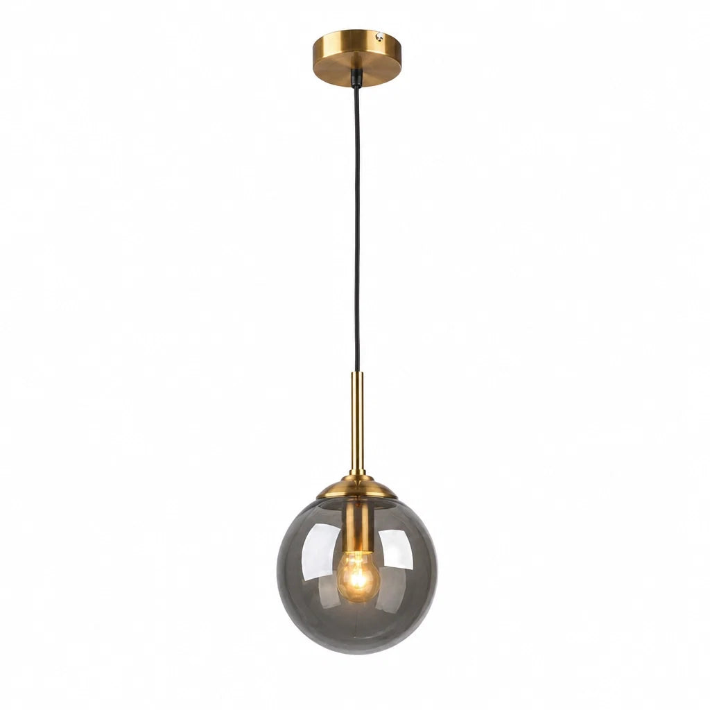 Suspension Boule en Verre Fumé – Modèle Nebbia (LA MAISON CLARTE)