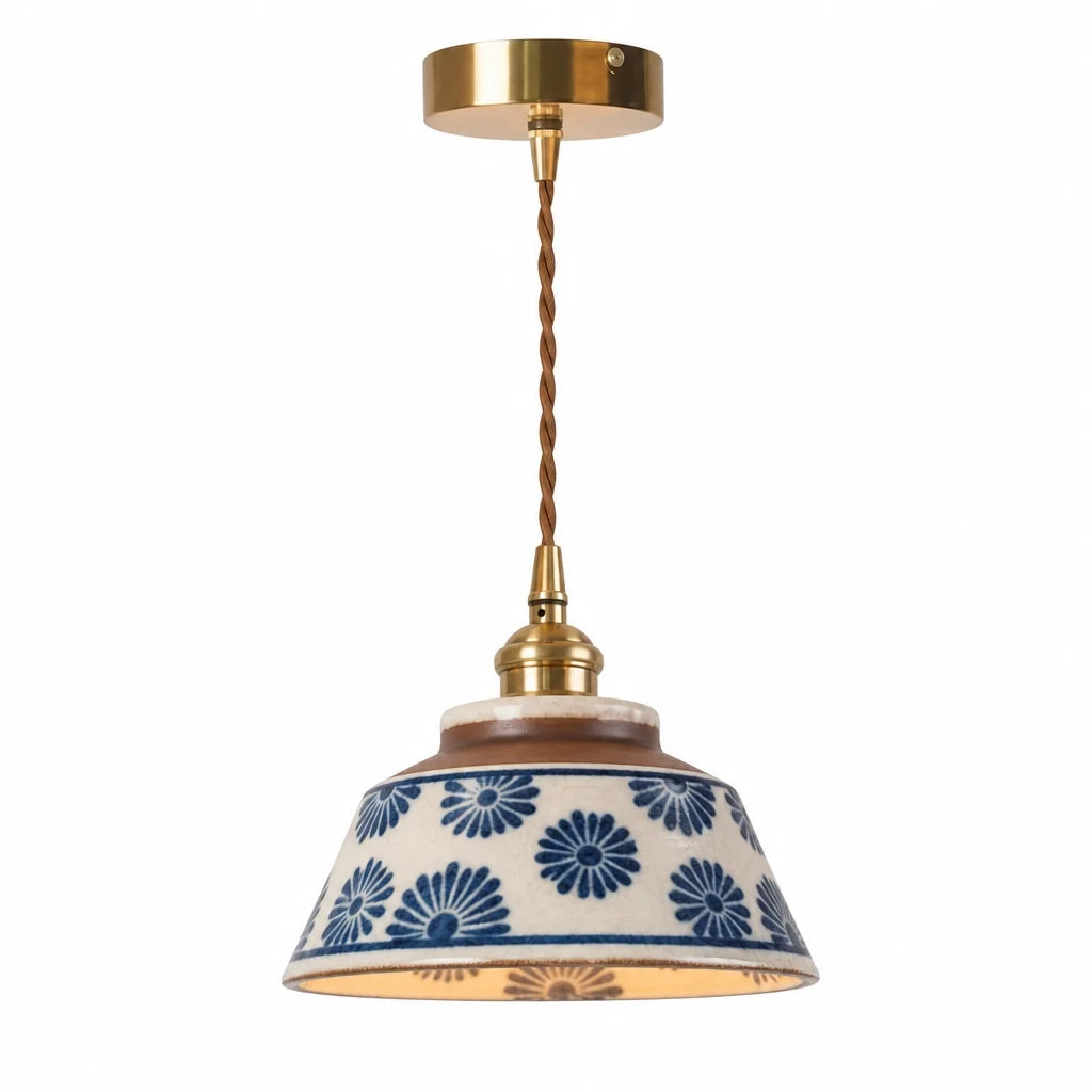 Suspension en Céramique Fleurie – Modèle Fioralba (LA MAISON CLARTE)
