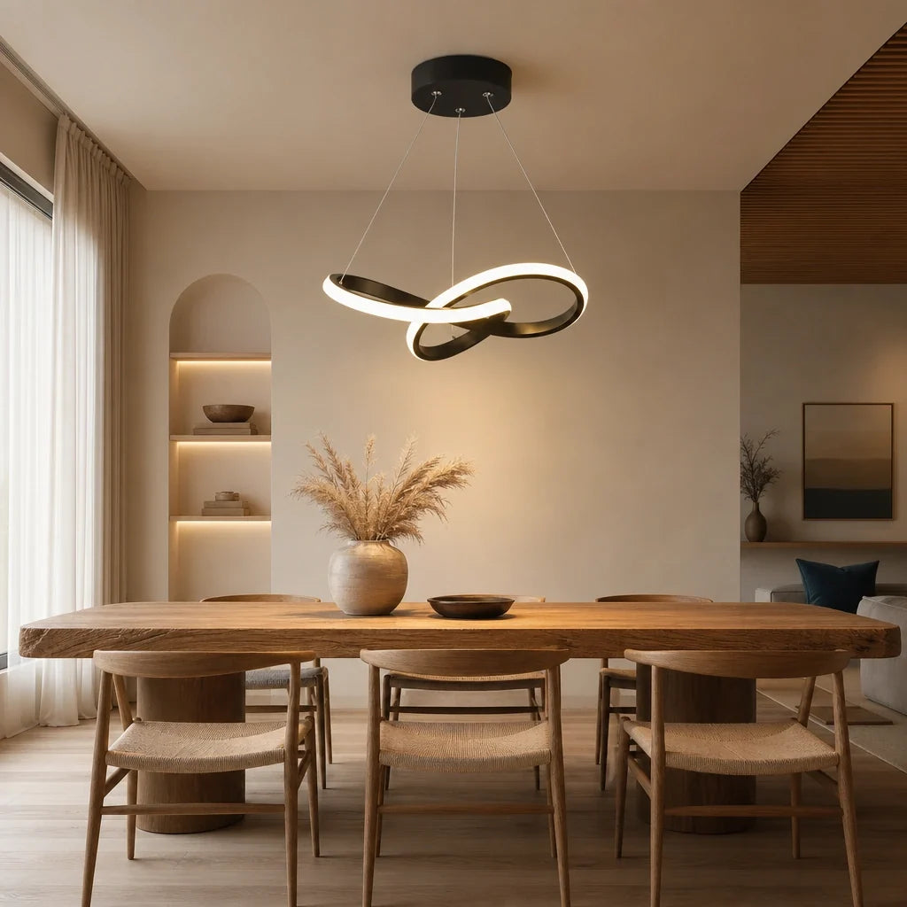 Suspension LED Anneau Sculptural – Modèle Arcalia (LA MAISON CLARTE)