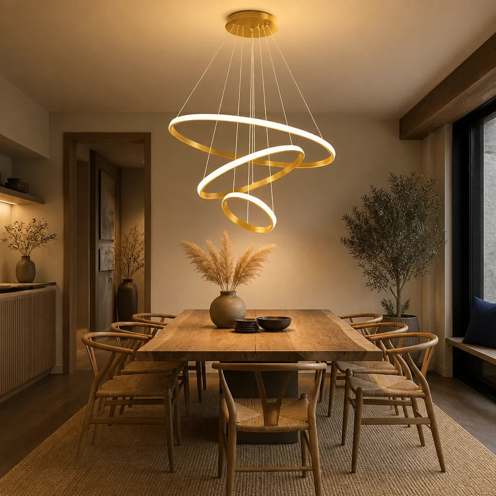 Suspension Trois Anneaux LED Dimmable – Modèle Anellia (LA MAISON CLARTE)