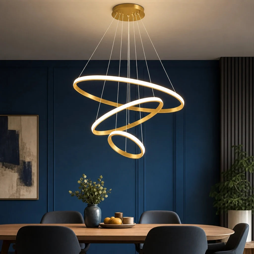Suspension Trois Anneaux LED Dimmable – Modèle Anellia (LA MAISON CLARTE)