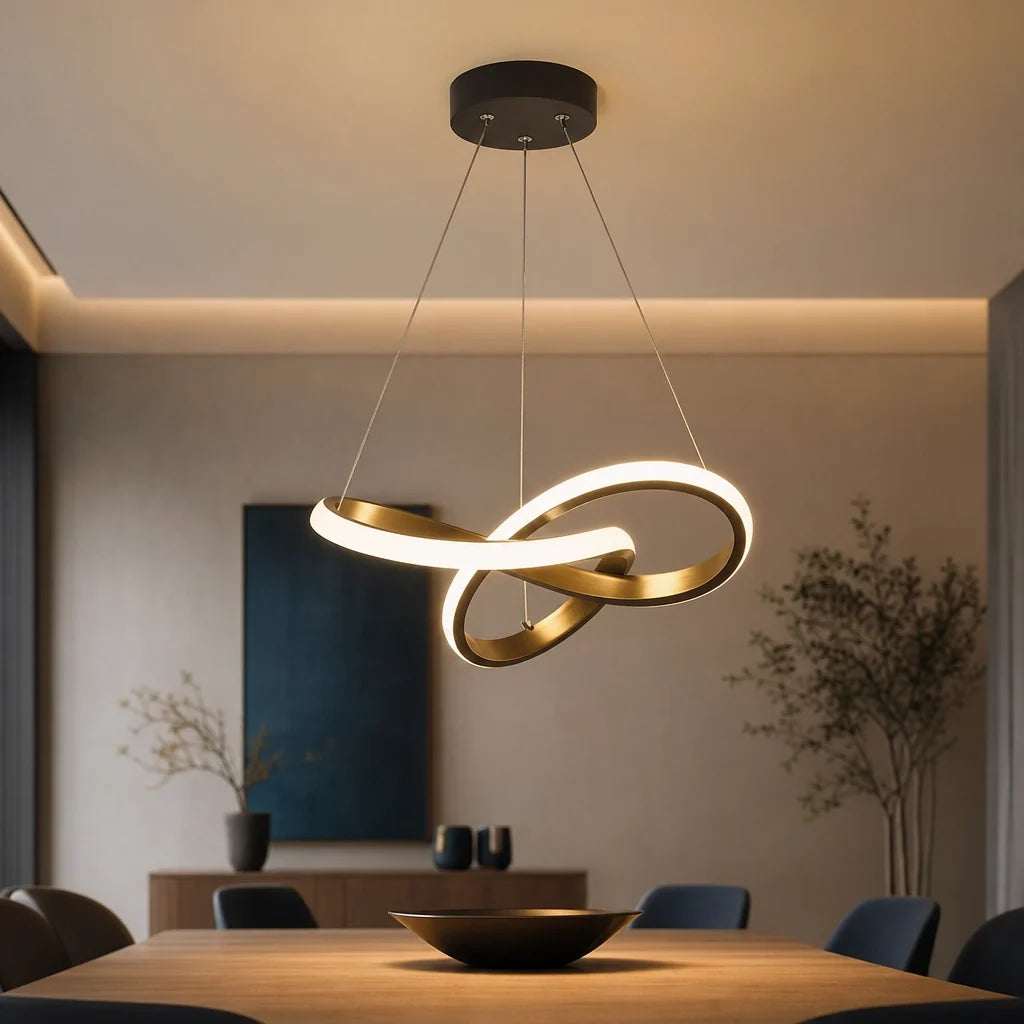 Suspension LED Anneau Sculptural – Modèle Arcalia (LA MAISON CLARTE)