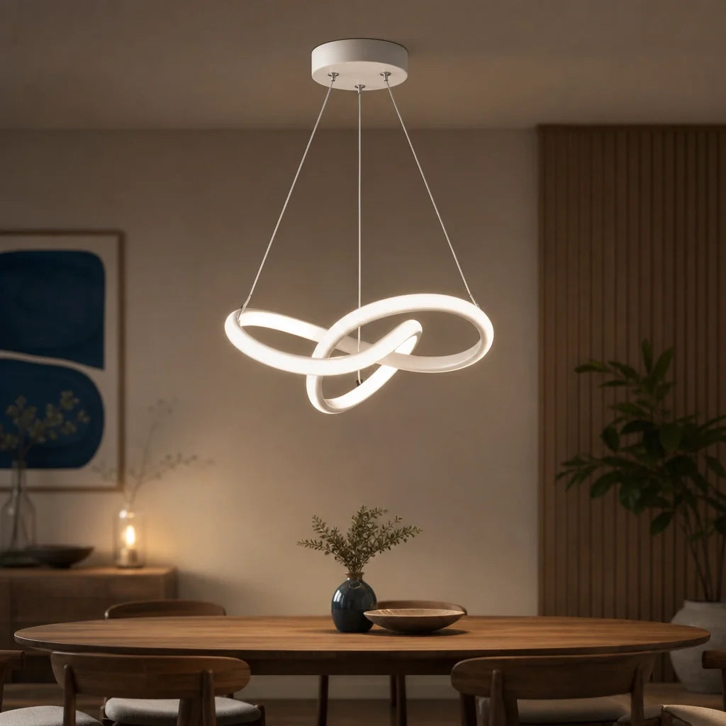 Suspension LED Anneau Sculptural – Modèle Arcalia (LA MAISON CLARTE)