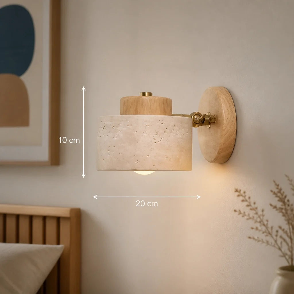 Applique Orientable Noyer et Pierre – Modèle Miravel (LA MAISON CLARTE)