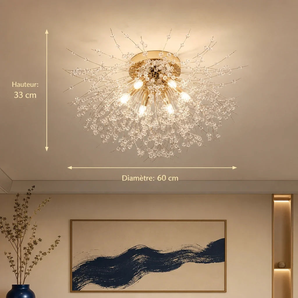 Lustre Cristal Fleur 4 Lumières – Modèle Petalia (LA MAISON CLARTE)