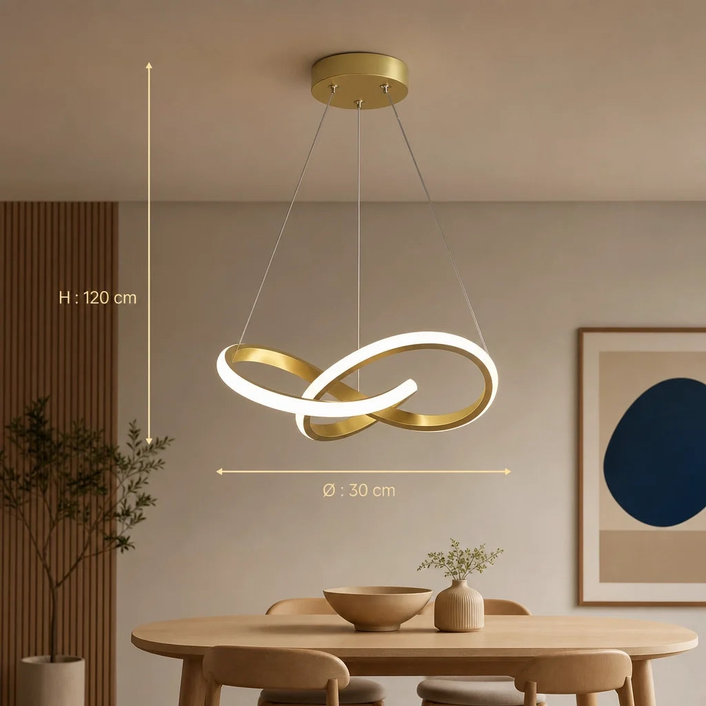 Suspension LED Anneau Sculptural – Modèle Arcalia (LA MAISON CLARTE)