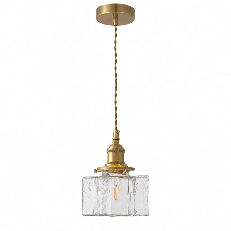 Martella — Suspension cubique en verre martelé