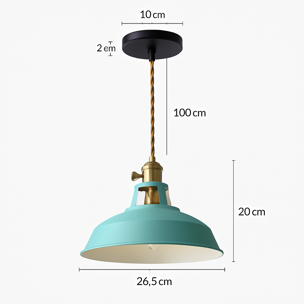 Fabrica — Suspension en métal coloré esprit loft
