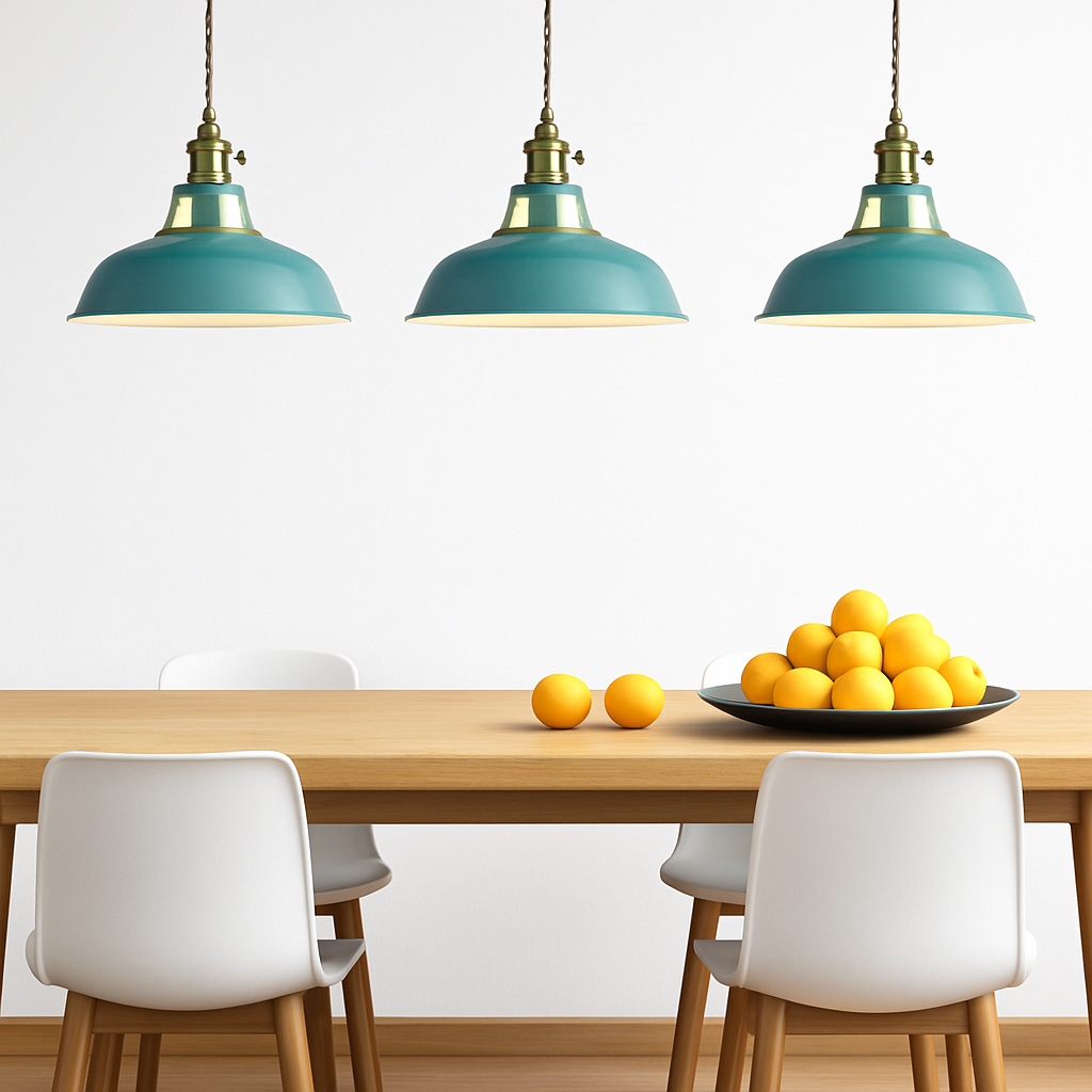 Suspension LED en Métal Coloré — Style Industriel Loft - vue 4