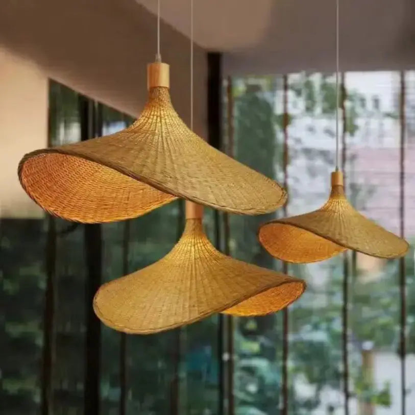 Marea — Suspension bambou sculpturale ondulée