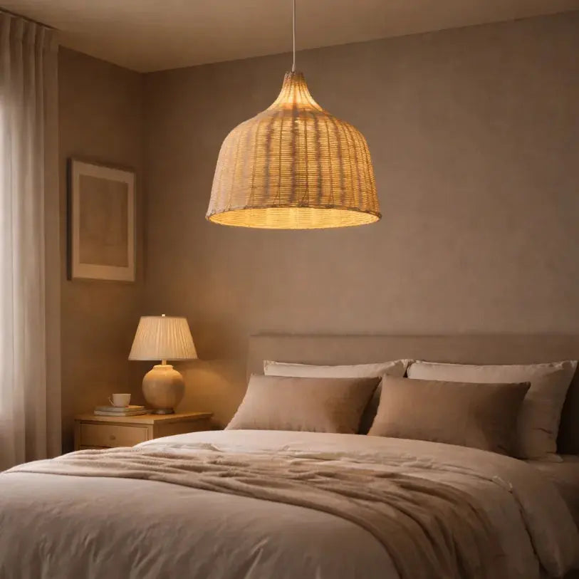 Fusella — Suspension conique en bambou naturel
