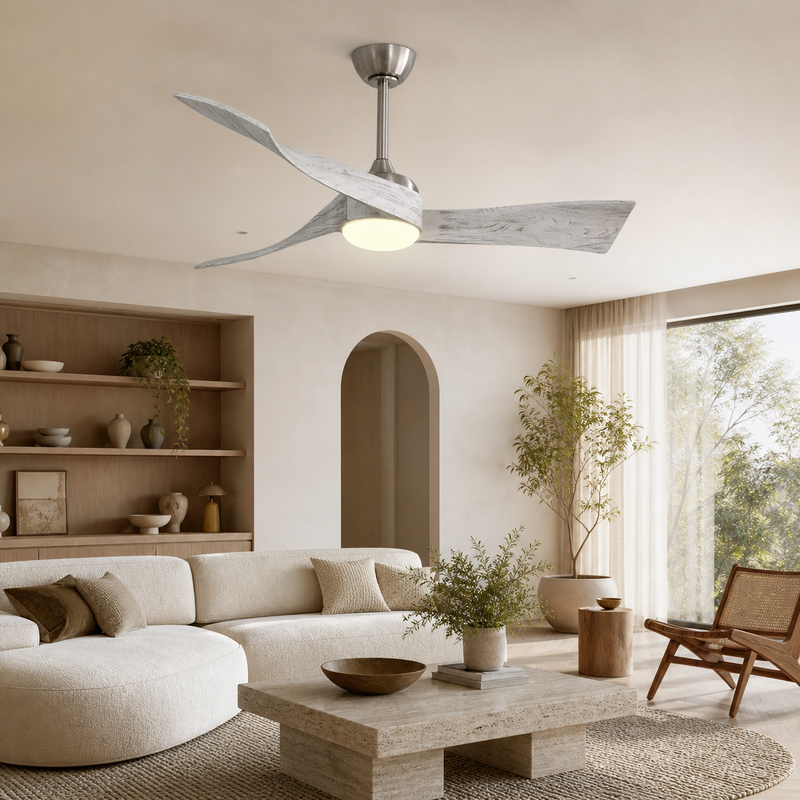 Norvane — Ventilateur de plafond bois 132 cm silencieux