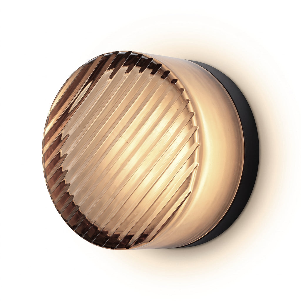 Cannelia — Applique LED en verre cannelé et aluminium
