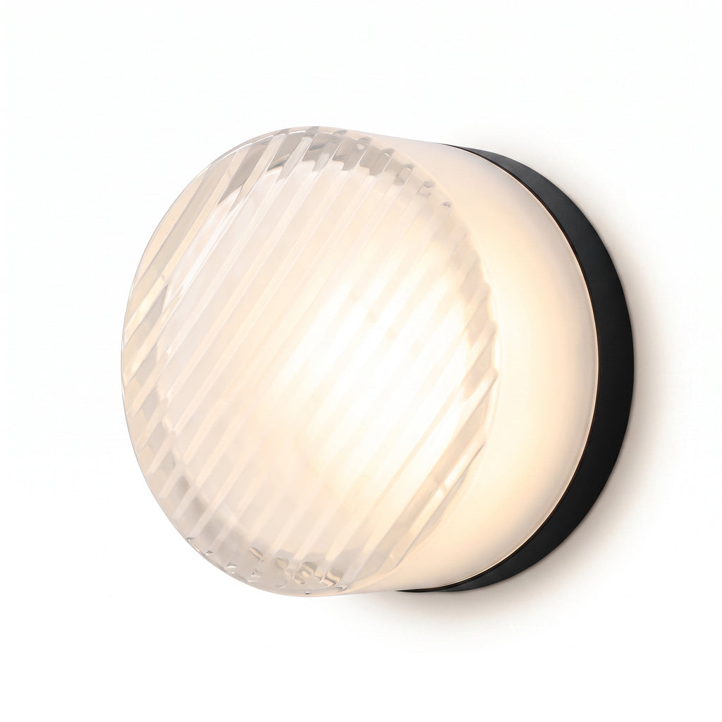 Cannelia — Applique LED en verre cannelé et aluminium