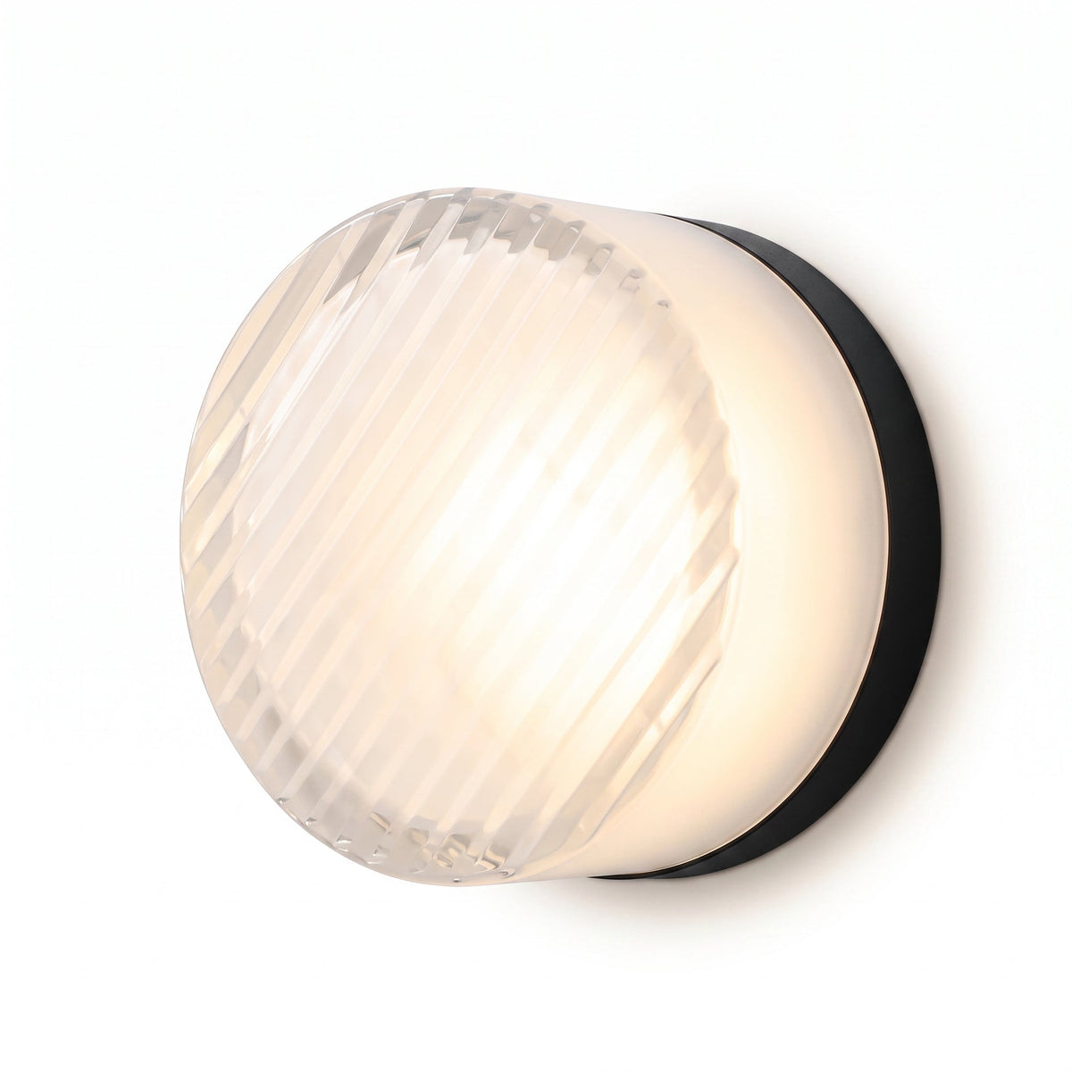 Cannelia — Applique LED en verre cannelé et aluminium