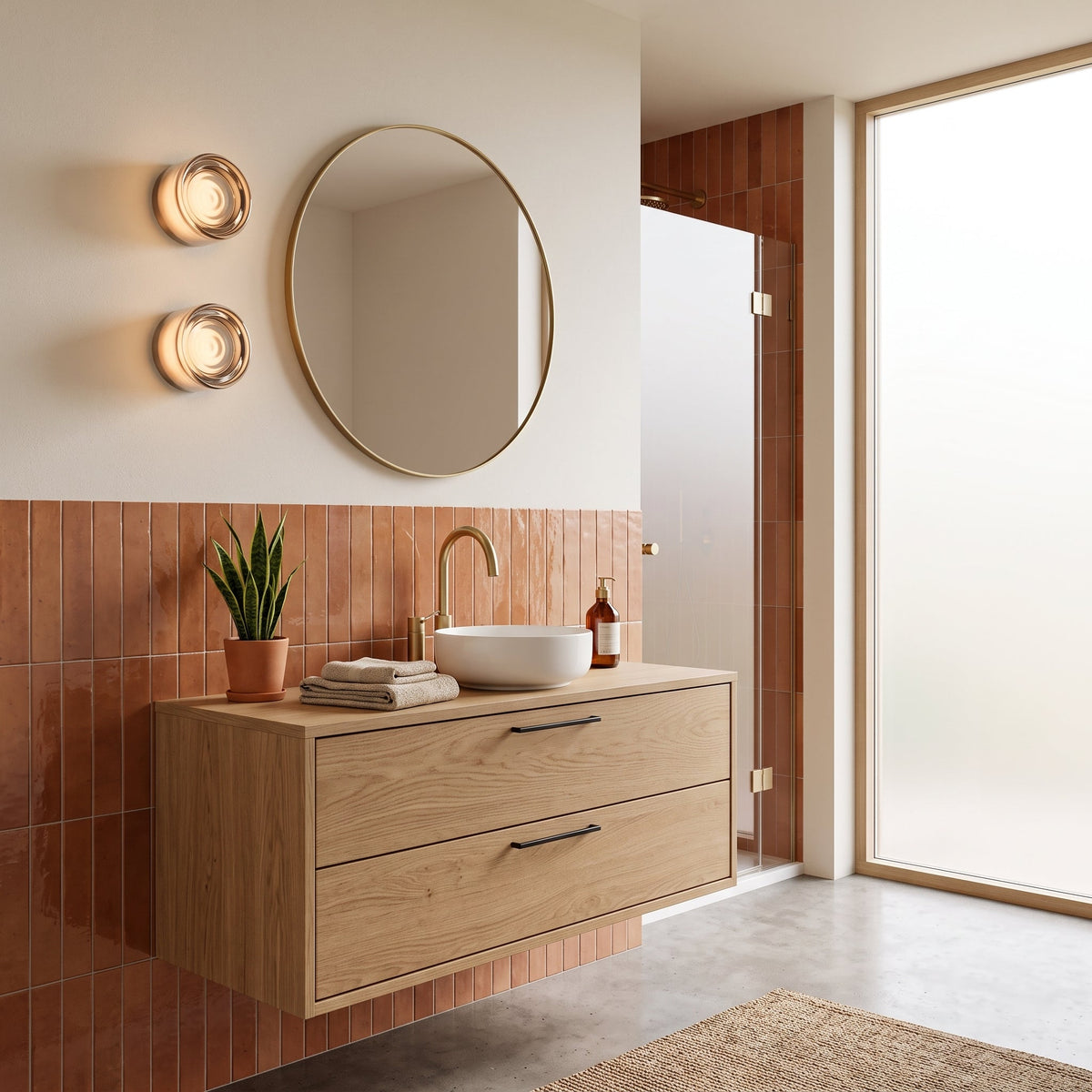 Cannelia — Applique LED en verre cannelé et aluminium