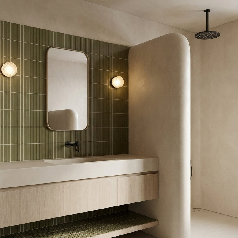 Cannelia — Applique LED en verre cannelé et aluminium