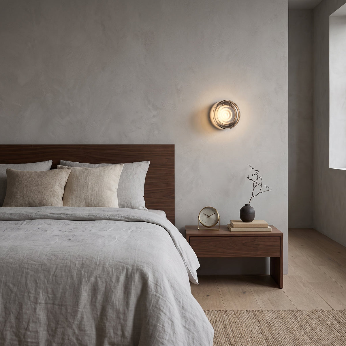 Cannelia — Applique LED en verre cannelé et aluminium