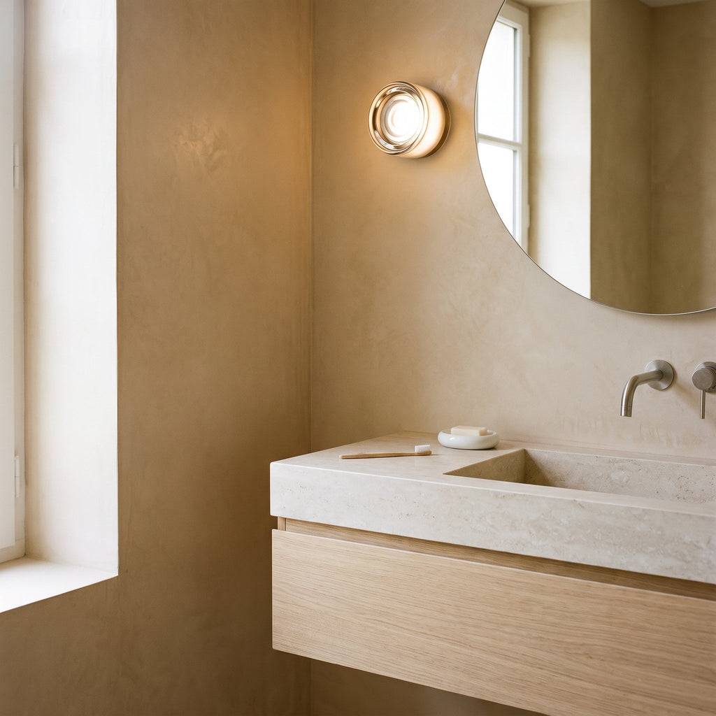 Cannelia — Applique LED en verre cannelé et aluminium